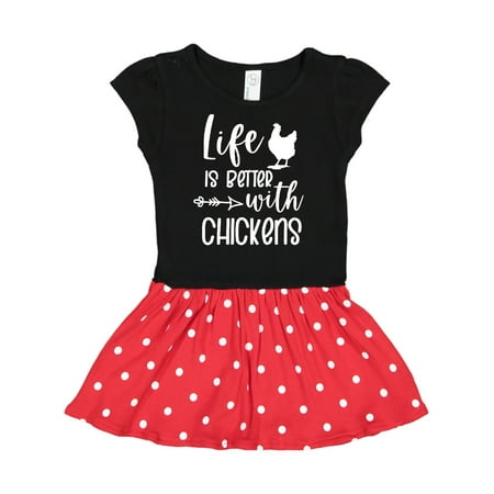 

Inktastic Life is Better with Chickens Gift Toddler Girl Dress