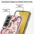 thumbnail image 2 of Allytech Floral Design Series Slim Shell Ring Holder Kickstand Shockproof Soft TPU Back Cover Cell Phone Case for Samsung Galaxy S22 Plus,Pink Flower, 2 of 3