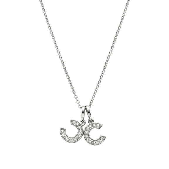 Double Crescent Pendant Necklace for Women, Geometric Charm Chain, Modern Elegant Fashion Jewelry for Everyday Wear and Gift