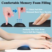 4 Piece Wrist Rest for Keyboard, Ergonomic Mouse Pad with Wrist Rest, 18.5 Memory Foam Wrist Rest Set for Computer, Laptop, Home & Office, Easy Typing Pain Relief