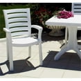 thumbnail image 4 of 5 Piece 42" Round Resin Patio Table and 4 Resin Chairs Set in White, 4 of 4