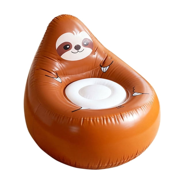 C Inflatable Lounger Chair Portable Air Sofa With Animal Design For Indoor Outdoor Relaxation