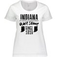 thumbnail image 3 of Inktastic Indiana Awesome Since 1816 Women's Plus Size T-Shirt, 3 of 5
