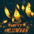 thumbnail image 2 of 9.8FT 20 LED Ghost Halloween String Lights Battery Operated , Warm White Halloween Decorations Fairy Lights Waterproof Outdoor Indoor Home Window Yard Décor, 2 of 14