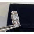 thumbnail image 4 of Luxury Designer 18K Gold Plating Crush Ring Surface Width Narrow 3.5mm Medium 7mm Wide 11mm Lozenge Pattern Cross Ring for Women Men Classic Simple Fashion, 4 of 6