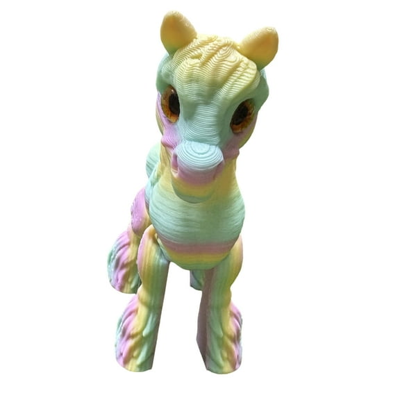 GENEMA 3D Printing Movable Joint Little Horse Figurine Decors For Kids Collectors Gift