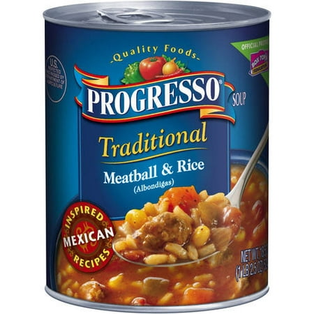 Progresso World Recipes Albondigas (Meatball & Rice) Mild Soup, 18.5 oz ...