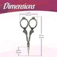 thumbnail image 3 of JubileeYarn Flourish Embroidery Scissors - Gunmetal - 1 Scissor, 3 of 7