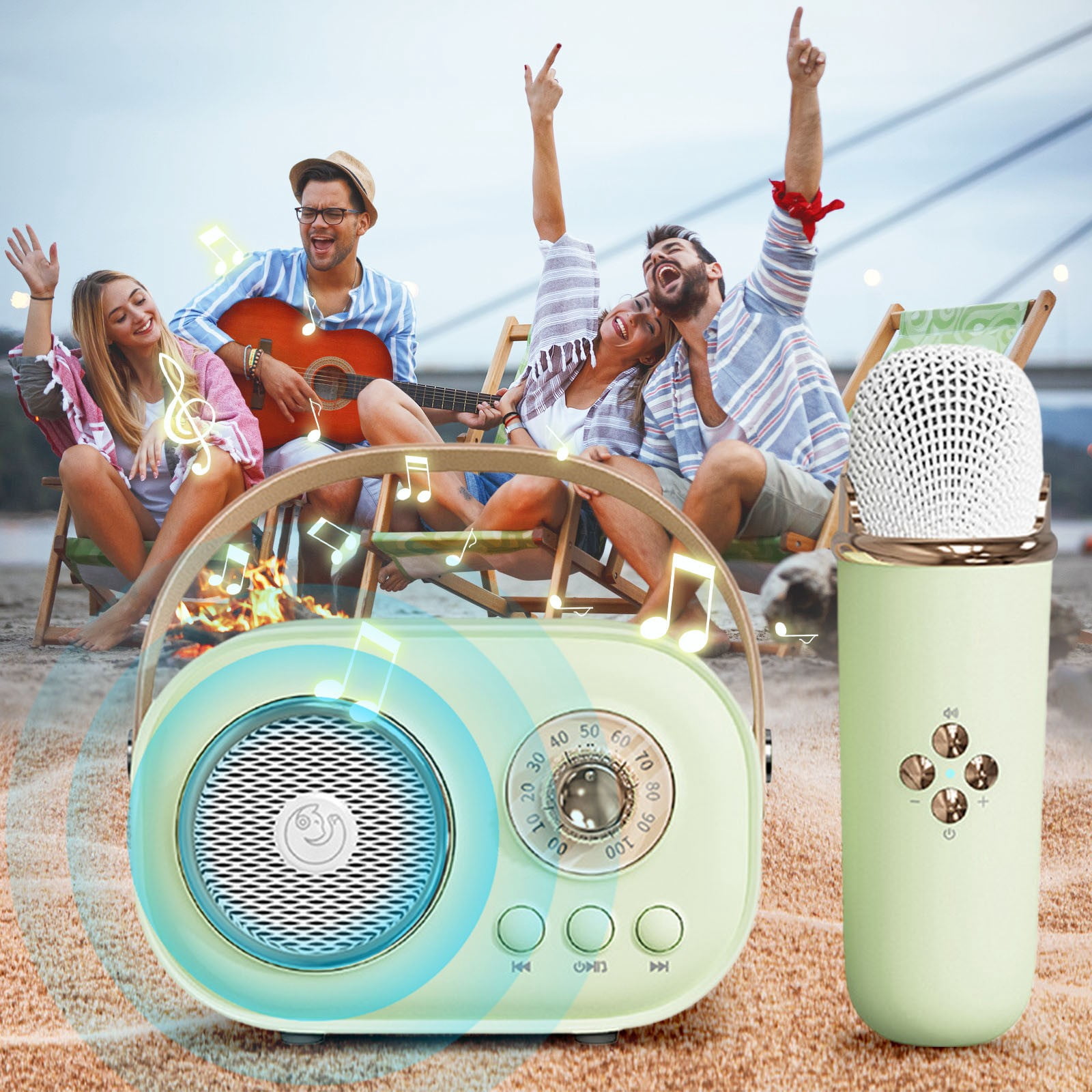 Mini Karaoke Machine Karaoke Machine For Kids And Adults Cute Karaoke With Microphone Set Portable Bluetooth Speaker With Microphone Retro Handheld Style For Of The Day