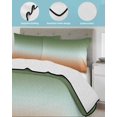 thumbnail image 4 of Quilts Twin-XL Size Bedding Set, Sage Green Orange Ombre Lightweight Quilted Comforter, Contemporary Abstract Gradient Soft Reversible Bedspread Coverlet with Pillow Covers for All Season, 68" x 98", 4 of 7