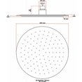 thumbnail image 4 of Round Shower Head 20 cm Head Rainfall Rainshower Shower Head Stainless Steel, 4 of 5