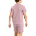 thumbnail image 5 of Amidoa Girls Summer Outfit Sets 2 Piece T-Shirt Short Sleeve and Shorts Set Kids Clothing Sets Pink Size 8, 5 of 8