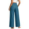 thumbnail image 6 of Tbopshirt Pants for Women Solid Color Loose Casual Pants with Pockets and Elastic Waistband,Navy,S-XXL, 6 of 6