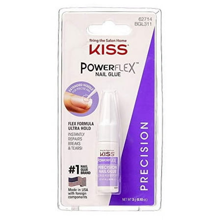 Kiss Powerflex Precision Nail Glue, 0.10 Oz, 2 Pack