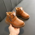 thumbnail image 5 of Fjofpr Shoes for Girls Toddler Shoes for Boys Children&nbsp;Infant Baby Girls Boys Solid Tie Winter Warm Short Boots Casual Shoes, 5 of 9