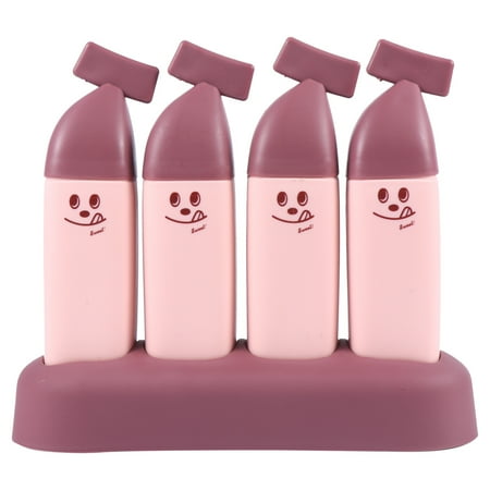 

1 Set 4pcs Popsicles Mold Homemade Ice Cream Mold DIY Cartoon Ice Mold Ice Making Mold(Red+Pink Banana Style)