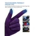 thumbnail image 4 of Deago Womens Winter Warm Gloves with Sensitive Touch Screen Texting Fingers Fleece Lined Windproof Gloves (Purple), 4 of 9
