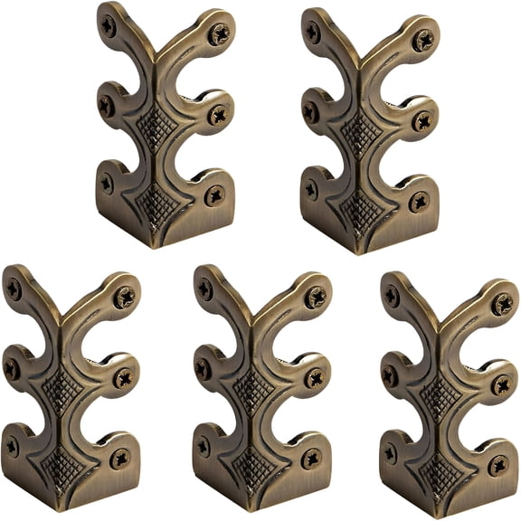 LAMIRO 5PCS Baseboard Corner Protectors, Solid Brass Skirting Board Corner Protectors, Vintage Metal Corner Protector, Decorative Protector Cover