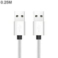 thumbnail image 2 of Deyuer USB2.0 Male to Male USB Cable High Speed Data Transfer Cord,Silver 0.25m, 2 of 8