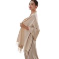 thumbnail image 2 of Bufanda RIIQIICHY, de invierno, color beige, pashmina, chales para mujer, 2 of 7