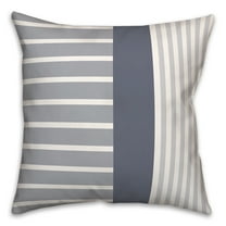Creative Products Farmhouse Stripes Blue 16 x 16 Indoor / Outdoor Pillow