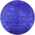 thumbnail image 1 of Ahgly Company Indoor Round Mid-Century Modern Blue Oriental Area Rugs, 3' Round, 1 of 6
