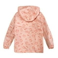 thumbnail image 3 of Hiheart Manteau de Pluie à Capuche pour Filles, Imperméable pour Enfants, Doublé en Molleton, Violet, 4T, 3 of 5