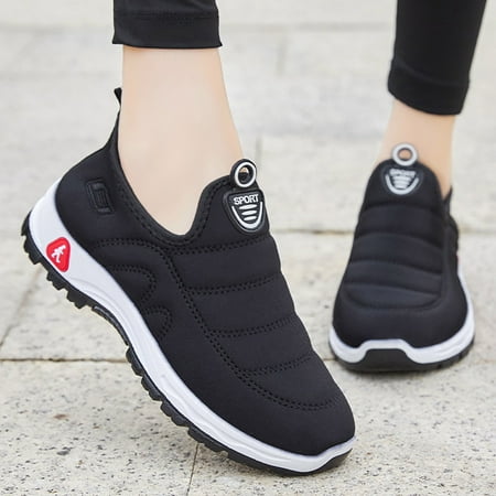 

eczipvz Shoes for Women Women s Athletic Walking Shoes - Casual Knit Lightweight Running Slip On Sneakers Black