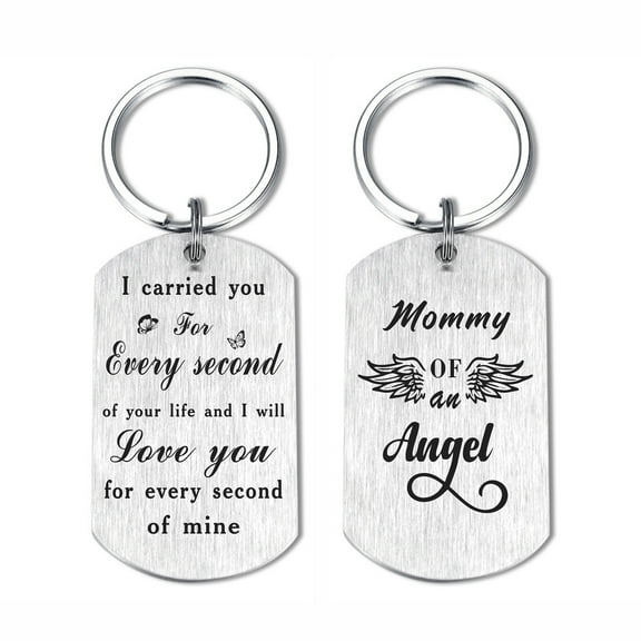 DEGASKEN Baby Loss Sypathy Gifts Memorial Angel Keychain, Mom of an Angel, Miscarriage Mother Loss Infant Gifts