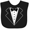 thumbnail image 3 of Inktastic Tuxedo with Bow Tie Boys or Girls Baby Bib, 3 of 4