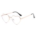 thumbnail image 1 of Gafas Blue Light Gleyemor en forma de corazón para mujer en oro rosa, 1 of 7