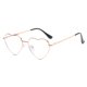 thumbnail image 1 of Gafas Blue Light Gleyemor en forma de corazón para mujer en oro rosa, 1 of 7