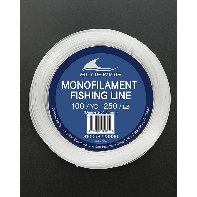 Bluewing Monofilament Fishing Line 15,20,25,30,40,50,60,80,100,250,300,400 lbs, 50,100,500,3000 Yards Invisible Thin Diameter Mono Fishing Line