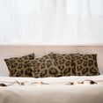 thumbnail image 7 of Ambesonne African Throw Pillow Cover 4 Pack, Leopard Motif Trippy, 24", Apricot Dark Brown, 7 of 7