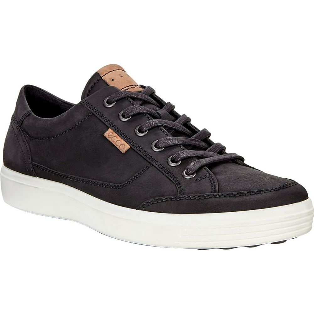 ECCO - Men's ECCO Soft 7 Sneaker Black Nubuck 43 M - Walmart.com ...