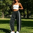 thumbnail image 6 of Elastic Waist Sweatpants for Women Drawstring Lounge Trousers Casual Athletic Long Pants with Pockets Travel Wear, 6 of 7