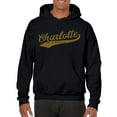 thumbnail image 5 of UGP Campus Apparel Charlotte Baseball Script - Hometown Pride, Pitcher Hoodie - 2X-Large - Black, 5 of 6