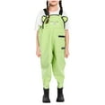 thumbnail image 3 of lcziwo Kids Chest Wader Boys Girls Cute Fishing Waders with Rain Boots Waterproof Green 3 Years, 3 of 5