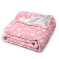 thumbnail image 2 of KLL Fleece Blanket Plush Throw Blanket Love ,Soft Fuzzy Cozy Flannel Blanket for Couch Sofa Bed.(40"x30" ), 2 of 7