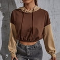 thumbnail image 4 of Sudadera con capucha de manga larga con cordón y manga larga para mujer Sudadera con capucha de manga larga con cordón y manga larga para mujer Sudadera con capucha de manga larga con cordón, 4 of 5