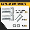 thumbnail image 2 of Convenient Pack of 6 Galvanized Steel Chain Link Fence End Rail T Clamps, 2 of 7