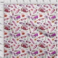 thumbnail image 4 of oneOone Cotton Poplin Purple Fabric Tropical Hawaii Diy Clothing Quilting Fabric Print Fabric By Yard 42 Inch Wide, 4 of 4