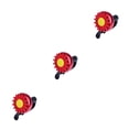 thumbnail image 3 of Destyer Bike Small Bell Cute Daisy Iron Plastic Flower Bicycle Bell Smart Decorative Red 3Set, 3 of 6