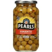 Pearls Pimiento Stuffed Manzanilla Olives, 21 oz. Jar Non-GMO, Gluten Free, Kosher