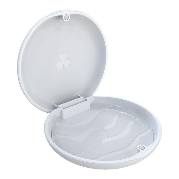 (2 Pack) Retainer Case Solid Orthodontic Retainer Case-White