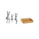 thumbnail image 5 of Escultura de figura,Estatua sentada Figura Escultura Adorno,Cestas de almacenamiento,Cestas de almacenamiento de cocina tejidas con asas hechas a mano,Cestas de pan redondas Bandejas para, 5 of 8