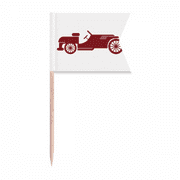 Red Geometric Classic Cars Outline Toothpick Flags Labeling Marking for Party Cake Food Cheeseplate