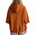 thumbnail image 3 of Stralyhd Spooky Hoodies for Women Festive Hooded Top All‑over Print Drawstring Hood Pullover Hoodie Halloween Party Blouse L, 3 of 3
