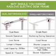 thumbnail image 5 of Dual Motor Height Adjustable Standing Desk 63 x 30''  Height Adjustable Computer Desk Sit Stand Desk Home Office Desks with Splice Board White Frame + White Top, 5 of 8