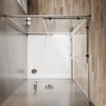 thumbnail image 4 of Sunny Shower 34" W x 34" L x 72" H Corner Entry Shower Enclosure Sliding Shower Doors Brushed Nickel Finish Framed with 1/4 in. Clear Tempered Glass, 4 of 10